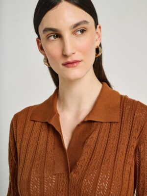 polo πλεκτό T shirt Kate 63 201.05 Terracotta (4)