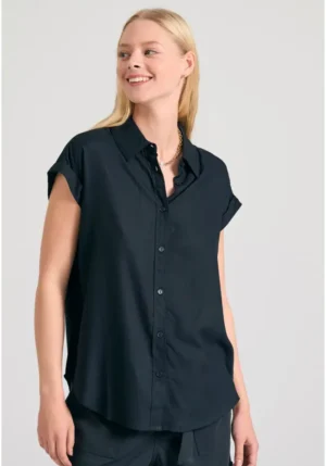 πουκάμισο από βισκόζη FBL013 100 05 Black