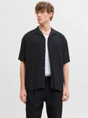 πουκάμισο με κοντά μανίκια 12288852 Black (4)