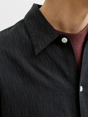 πουκάμισο με κοντά μανίκια 12293555 Black (2)