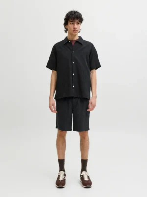 πουκάμισο με κοντά μανίκια 12293555 Black (4)
