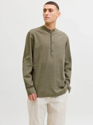 Πουκάμισο Μάο 12289190 Dusty Olive