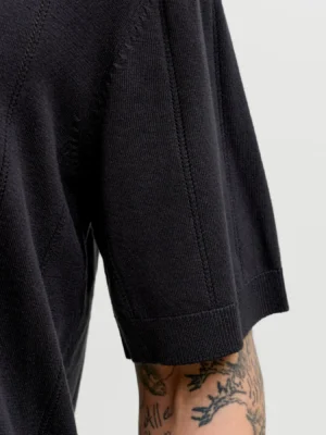 t shirt polo πλεκτό 12291042 Black (4)