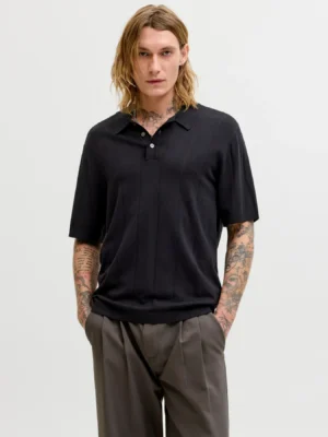 t shirt polo πλεκτό 12291042 Black (5)