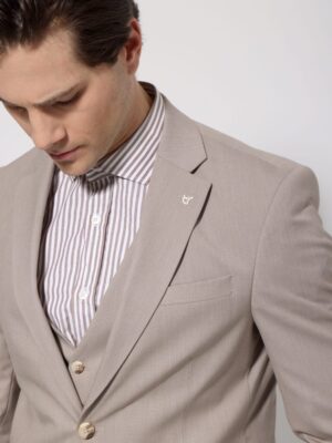 ανδρικό κοστούμι με γιλέκο Sergio 2035 Beige (2)