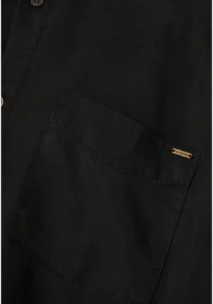 Ανδρικό lyocell fabric πουκάμισο με τσέπη στο στήθος FBM013 005 05 Black (2)