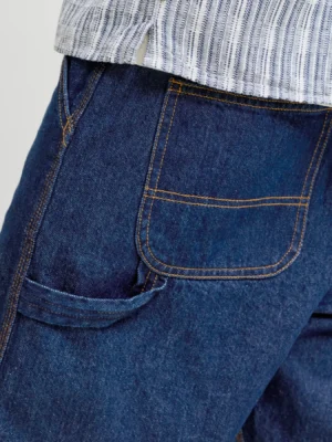 Βερμούδα jean σε φαρδιά γραμμή 12289502 Blue Denim (3)