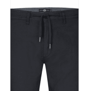 chinos λινό παντελόνι με λάστιχο Tro5959999 Black (3)
