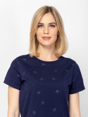 Γυναικείο t shirt με τύπωμα MeggieT17082 Navy (3)