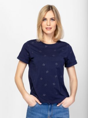 Γυναικείο t shirt με τύπωμα MeggieT17082 Navy