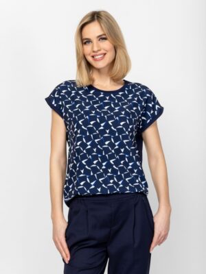 Γυναικείο t shirt MonsaT17096 Navy