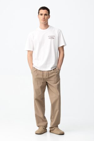 Loose Fit chinos παντελόνι 1006468718032 Beige (4)