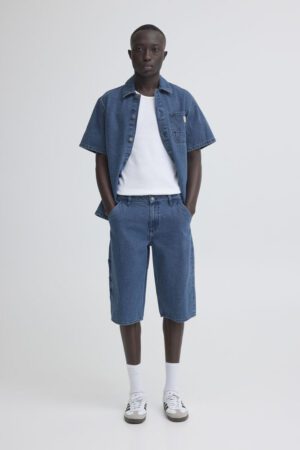 Loose fit jean βερμούδα 20720756200291 Blue Denim (4)