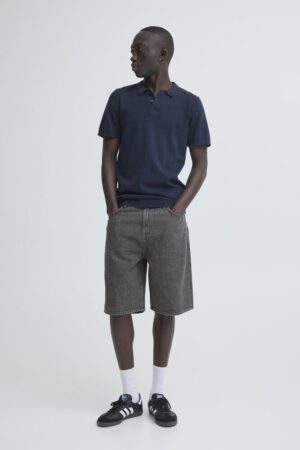 Loose fit jean βερμούδα 20720756200296 Black Denim (3)