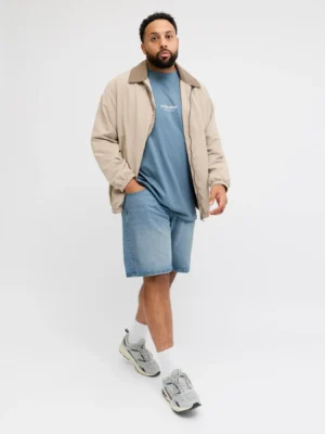 Relaxed fit jean βερμούδα 12291930 Blue Denim (4)