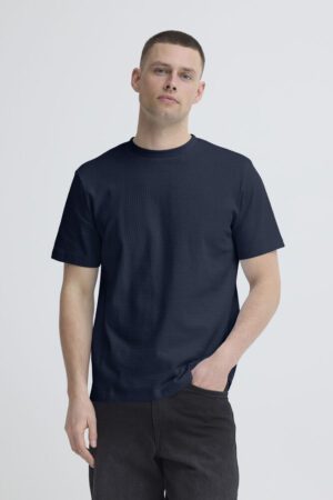 t shirt με ανάγλυφη πλέξη 20720889194011 Blue