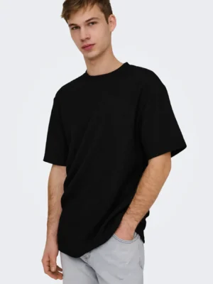 t shirt με ανάγλυφη πλέξη 22038222 Black