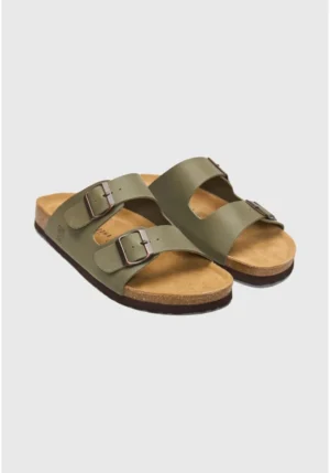 Ανδρικά δερμάτινα σανδάλια FBM013 004 08 Sage Green (2)