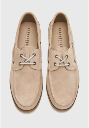 Ανδρικά suede boat shoes FBM013 045 08 Greige (4)