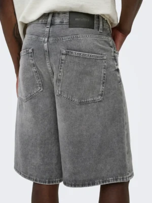 Balloon Fit jean βερμούδα 22036369 L.T Grey (4)