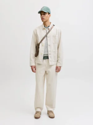 chinos παντελόνι σε φαρδιά γραμμή 12297156 Ecru (3)