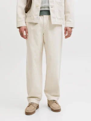 chinos παντελόνι σε φαρδιά γραμμή 12297156 Ecru