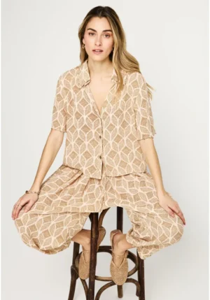 Γυναικεία loose Fit παντελόνα FBL013 101 02 Cloud Cream (3)