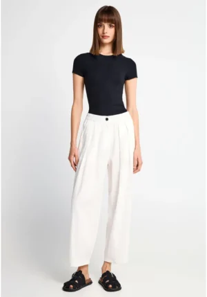 Γυναικεία slim μπλούζα με κοντό μανίκι FBL013 115 04 Black