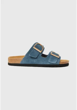 Γυναικεία suede σανδάλια FBL013 118 08 Blue Heaven