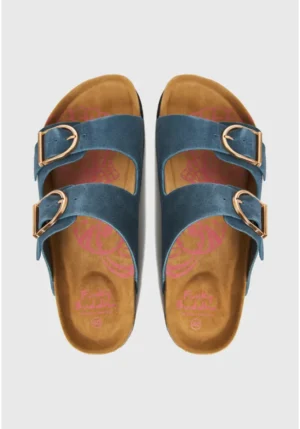 Γυναικεία suede σανδάλια FBL013 118 08 Blue Heaven (4)