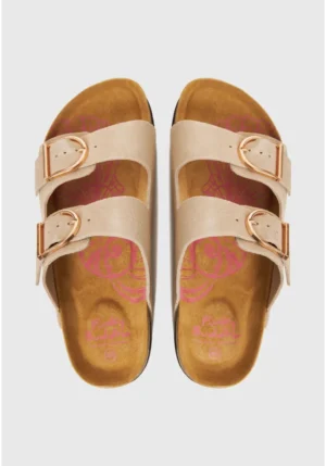 Γυναικεία suede σανδάλια FBL013 118 08 Chalk (4)