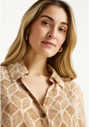Γυναικείο casual πουκάμισο FBL013 102 05 Cloud Cream (4)
