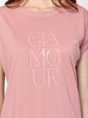 Γυναικείο t shirt με άνετη εφαρμογή MalenaT17104 Blush (3)