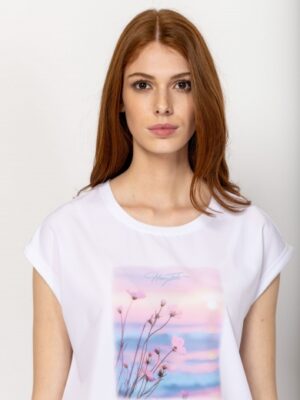 Γυναικείο t shirt με άνετη εφαρμογή MonaT17099 Sunset (2)