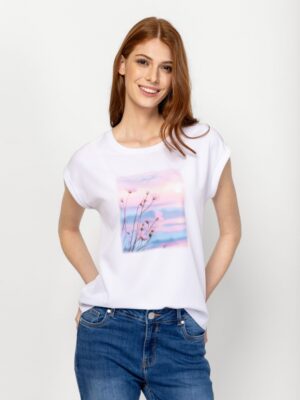 Γυναικείο t shirt με άνετη εφαρμογή MonaT17099 Sunset
