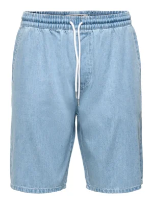 jean βερμούδα με λάστιχο 22038527 L.T Blue Denim