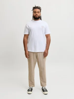 λινό παντελόνι chinos 12302383 Lemon Pepper (3)